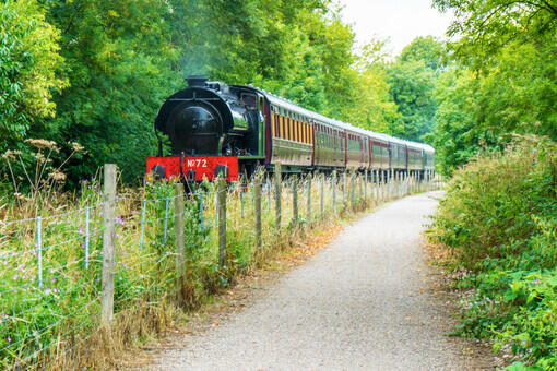 Steam train near Matlock